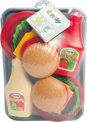 Obrázok produktu pre Dantoy 17-dielna súprava detských hračiek na hamburgery súprava na podnose 4670