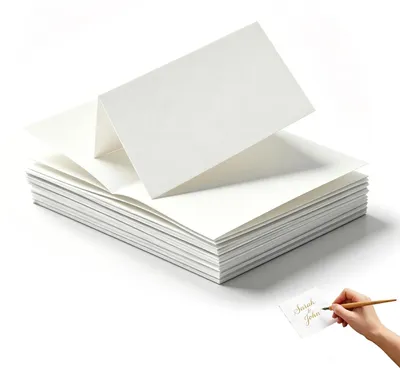 60 Namenskarten aus Kraftpapier, unbedruckt, für Feste