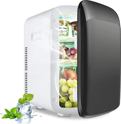 Produktbild von GOPLUS 15L Mini Kühlschrank leise, Tragbarer Autokühlschrank mit Kühlung und Heizung, Elektrischer Kühler, -3-50 °C, für Auto, Haus& Büro (Schwarz)