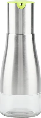 Produktbild von Tragbare Ölflasche aus Edelstahlglas für die Küche, Essig- und Saucenspender, Behälter (grün)