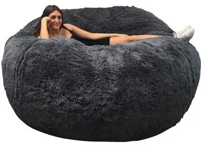 Imagen del producto de Gran sillón de felpa sintética para una relajación cómoda
