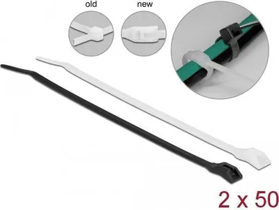 Produktbild von DELOCK Kabelbinder mit flachem Kopf L 280 x B 3,6 mm 100 Stk
