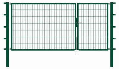 Immagine prodotto di Alberts 646639 Cancello doppio Flexo con accessori, verde, larghezza 100 + 200 cm, altezza 140 cm