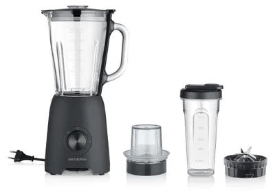 Productafbeelding van Severin SM 3724, Staande mixer, 1,5 liter, Pulsfunctie, 600 W, Zwart, Transparant