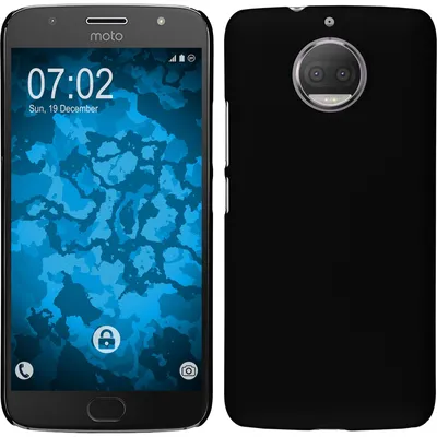 Produktbild von PhoneNatic Case kompatibel mit Lenovo Moto G5s - Hülle schwarz gummiert Hard-case Cover
