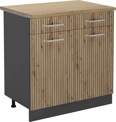 Image de Meuble cuisine Vicco R-Line Chêne Artisan 80cm , PT Chêne, Model 49084