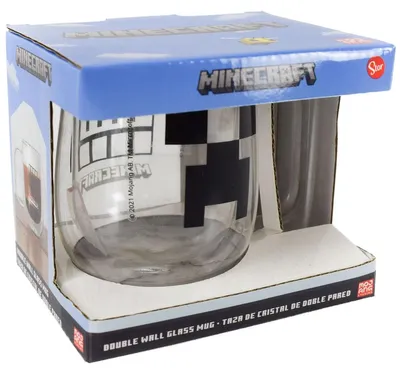 Produktbild von Stor Minecraft Doppelwandige Kristalltasse Durchsichtig  Durchsichtig One Size