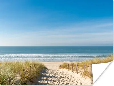 Produktbild von MuchoWow® Poster Strand - Meer - Düne - Sand - Sommer 160x120 cm - Foto Plakat
