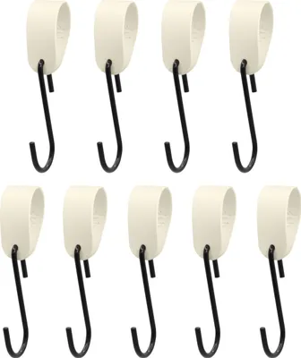 Immagine prodotto di Natural Goods Berlin gancio per cappotto GARD loop, cinturino in pelle vegana PU, loop in pelle, cinturino in pelle, beige, con gancio GARD FLAT in nero, 9 pezzi