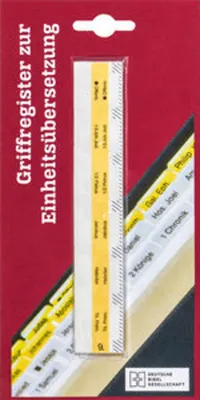 Produktbild von Griffregister für die Einheitsübersetzung