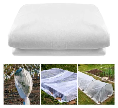 Produktbild von Wintervlies für Pflanzen, 1,5 m x 10 m, 40 g/m², Weiß, Winterschutz für Pflanzen, Abdeckvlies für Garten