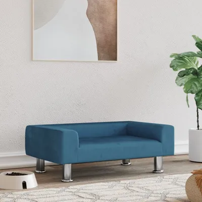 Immagine prodotto di The Living Store Letto per cani Blu 70x45x26,5 cm Velluto