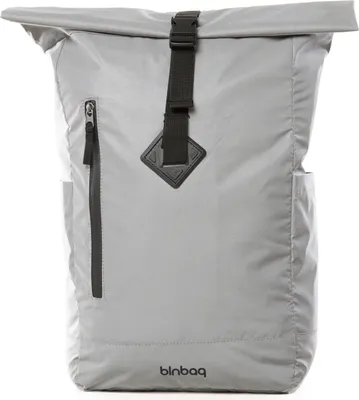 Produktbild von blnbag M9 - Licht-Reflektierender Rolltop Fahrrad-Rucksack Tagesrucksack Damen Daypack Herren Roll-Up Backpack leuchtend in Dunkelheit 60cm, 23L,Silber