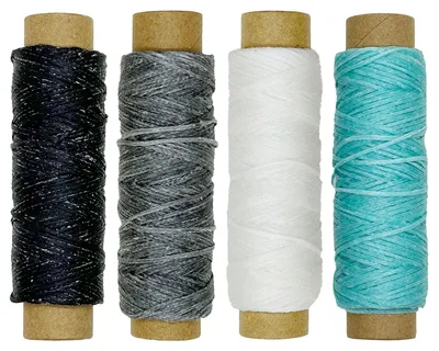 Gewachstes Nähgarn, 4 Farben, 120 m, 0,8 mm, für Leder