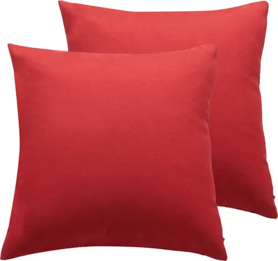 Obrázek produktu pro Venkovní terasa Balkon Vodotěsné polštáře Kryty čtvercový polštář kryt pro zahradní stan gauč（2 kusy，45*45cm，Red）