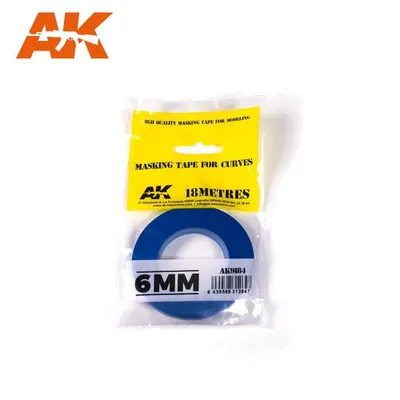 Produktbild von AK Interactive S.L. AK-9184 MASKING TAPE FOR CURVES: 6MM