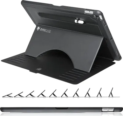 Produktbild von Zugu Case Hülle iPad Pro 12.9 (1st/2nd gen) – Verstellbarer magnetischer Ständer mit 10 Winkeln – Sichere magnetische Befestigung auf jeder metallischen Oberfläche – Robuster Stoßfänger und TPU + PC-Hülle für hohen Fallschutz