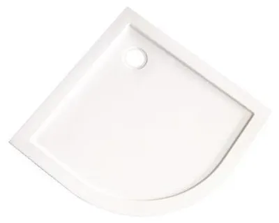 Produktbild von ONDEE ZEN – YQUA-Duschwanne, extraflach – Viertelkreis, 90 cm – Acryl – Weiß