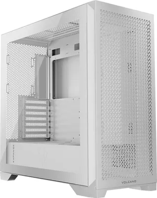 Produktbild von MODECOM Volcano Expanse T Weiß, PC-Gehäuse, Midi Tower, passend für ATX, Panorama Glasfenster, USB-C, ohne Lüfter