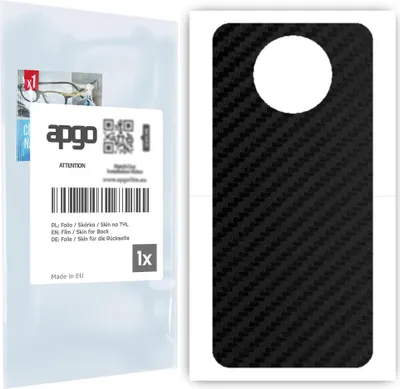 Produktbild von apgo Rückseite Schutzfolie für Xiaomi Redmi Note 9 5G -  Hinten Schutzfolie Carbon, Rückseite Folie schützt vor Kratzern und Fingerabdrücken