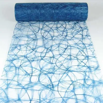 Produktbild von 25m Sizoweb® 30cm/300mm Tischband Tischläufer Tischdeko Dekoration Faserseide, Farbe:dunkelblau