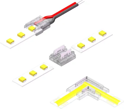 Produktbild von kalb |LED Verbinder Set, 8mm COB/SMD 9-teilig, einfache Montage für DIY LED