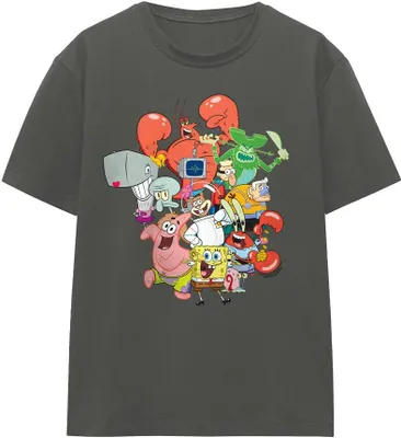Obrázek produktu pro SpongeBob SquarePants - Tričko "The Whole Gang" pro muže/dámy Uni TV16025 (XL) (Charcoal)