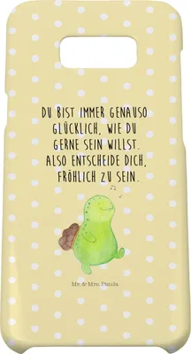 Produktbild von Mr. & Mrs. Panda Samsung Galaxy S8 plus Handyhülle  Schildkröte Pfeifen - Gelb Pastell - Geschenk, Handy, Fröhlich, Case, Hülle, Schildkröten, Depression, Cover