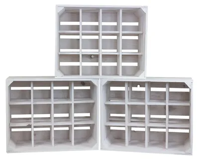 Produktbild von 3er set Flaschenregal Henry  12er weiss
