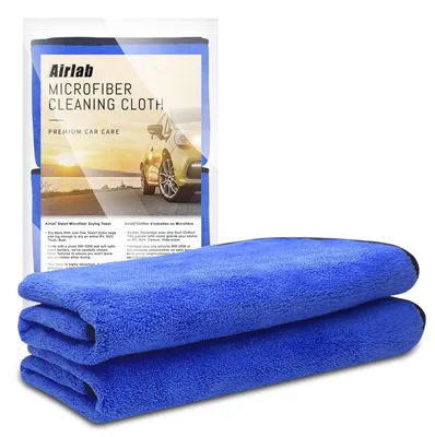 Produktbild von Mikrofasertuch Trockentuch Autotrockentuch - 90 x 60 cm - 2 Stück - 500 GSM - Doppelseitig