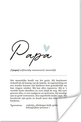 Produktbild von MuchoWow® Poster rvm-papa 120x180 cm - Kunstposter