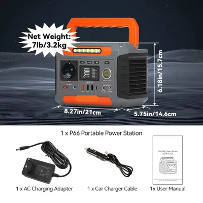 Zdjęcie produktu dla Przenośna stacja zasilania - Mobilne źródło energii - Powerbank - Akumulator zapasowy - Pojemność 62 400 mAh