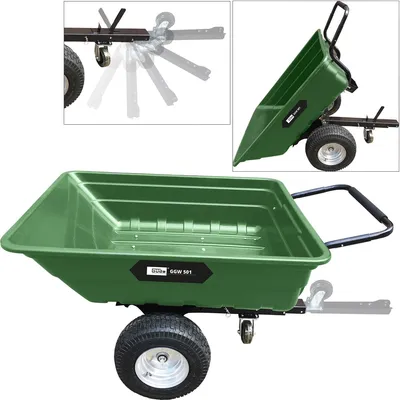 Produktbild von GÜDE Gartenwagen GGW 501 Abfallwagen Laubsammler Bollerwagen 300 Liter bis 500kg