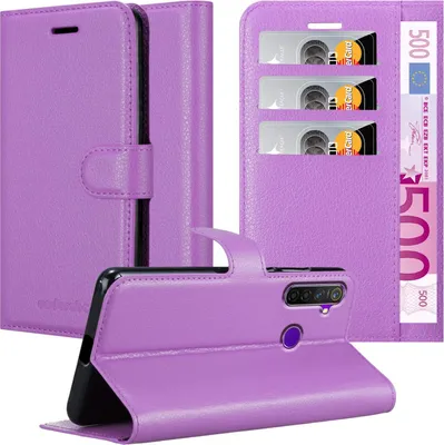 Obrázek produktu pro Cadorabo Case for Realme 5 / 5i / 6i / C3 Protective Case in Purple Pouzdro na mobilní telefon s magnetickým zavíráním
