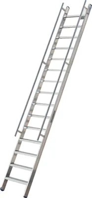 Produktbild von Alu Profi Stufenanlegeleiter Mod. 220 mit 2 Handläufen  - Stufenanzahl: 15, Leiternlänge (L): 3,68 m