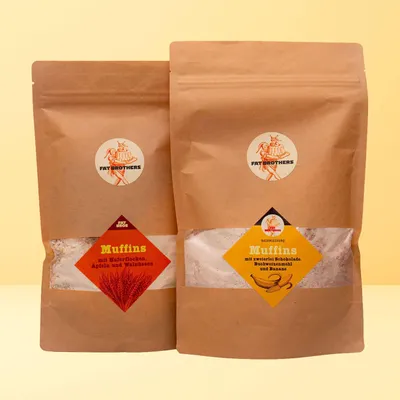Produktbild von Muffin Set mit Banane und Äpfeln Backmischung