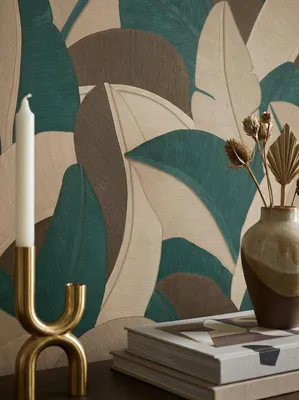 Produktbild von NEWROOM Tapete Beige Vliestapete Blumen - Vliestapete Floral     Mustertapete  Floral Tapete