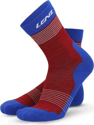 Produktbild von Lenz Think About Merino Nordic 2.0 Socken, rot/blau, 42-44