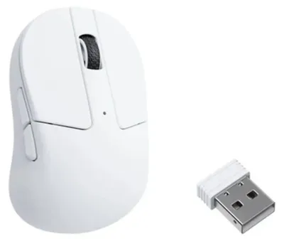 Immagine prodotto di Keychron M4, destra, ottica, wireless RF + Bluetooth + USB Type-C, 30000 DPI, bianco