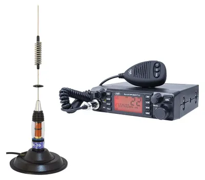 Obrázek produktu pro PNI CB vysílačka Escort HP 9001 PRO ASQ, nastavitelné parametry, AM/FM, 12 V, 4 W + CB anténa
