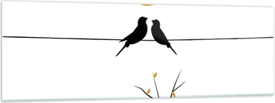 Produktbild von Bilder auf glas - Einteilig - Bild Vögel Sonne - 160x50cm - Glasbilder - Wandbilder - Bilder - zum Aufhängen bereit - Wanddekoration aus Glas - Glas Bilder - Wandbild auf Glas - GAB160x50-4772