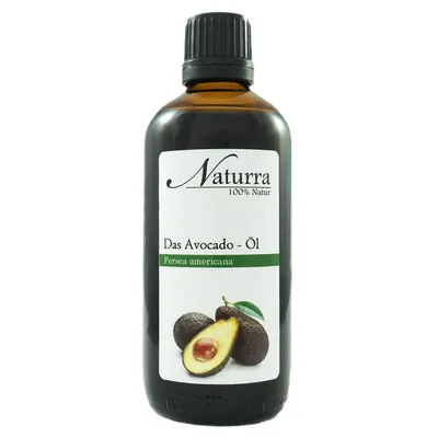 Bio Avocadoöl 100ml kaltgepresst unraffiniert Glasflasche – hochwertiges Haaröl und Massageöl für Na