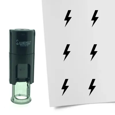 Produktbild von CombiCraft Selbstfärbender Stempel 'Blitz' in der Farbe Schwarz, Ø10mm