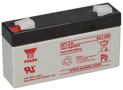 Zdjęcie produktu dla Yuasa Blei-Akku NP1.2-6 Pb 6V 1.2Ah Faston 4.8