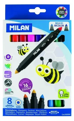 Produktbild von MILAN MAXI Filzstifte mit zwei Spitzen – 8 Stück