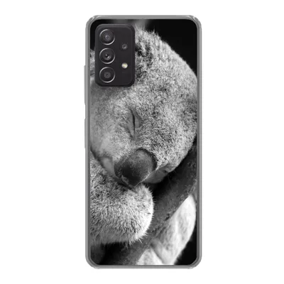 Produktbild von MuchoWow® Handyhülle Schutzhülle Hülle für Samsung Galaxy A53 5G Schlafender Koala auf schwarzem Hintergrund Silikon Softcase Handy Hülle - Schutzabdeckung