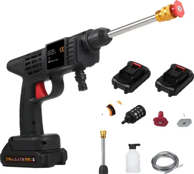 Obrázok produktu pre Tlaková umývačka, 150 PSI, akumulátorová, čierna, napájaná z batérie