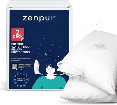 Productafbeelding van 65 x 65 cm, waterdicht, 2 stuks, anti-huisstofmijt, anti-schimmel, antibacterieel en tegen bedwantsen,  gecertificeerd, kussensloop