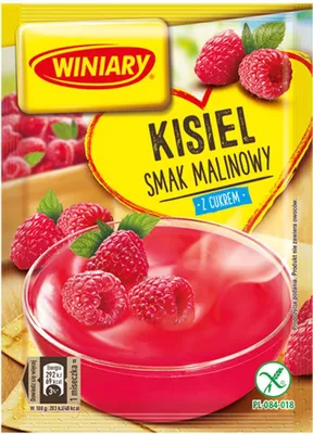 Produktbild von Winiary Kisiel mit Zucker, Himbeergeschmack, 77 g