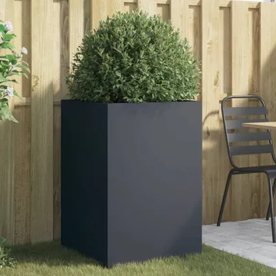 Zdjęcie produktu dla Maison Exclusive – donica ogrodowa antracytowa 52 x 48 x 75 cm stal